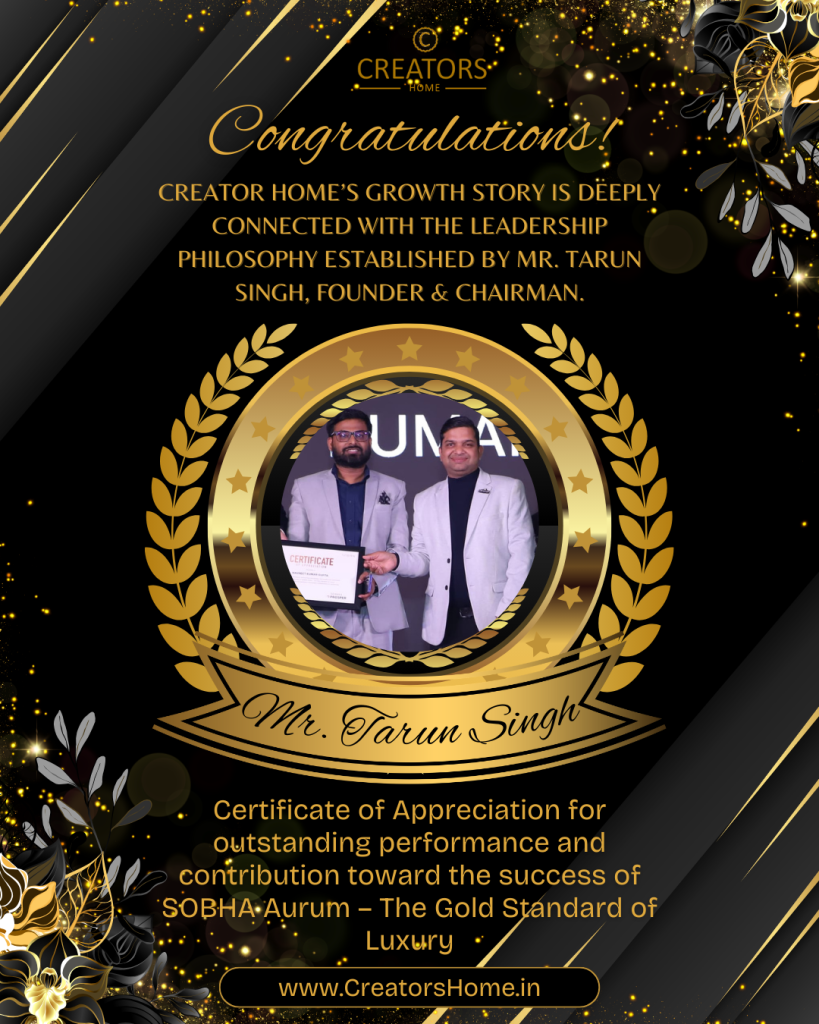 Creators Team Honored with Certificate of Appreciation for Outstanding Performance at SOBHA Prosper 14 Creators Team Honored with Certificate of Appreciation for Outstanding Performance at SOBHA Prosper